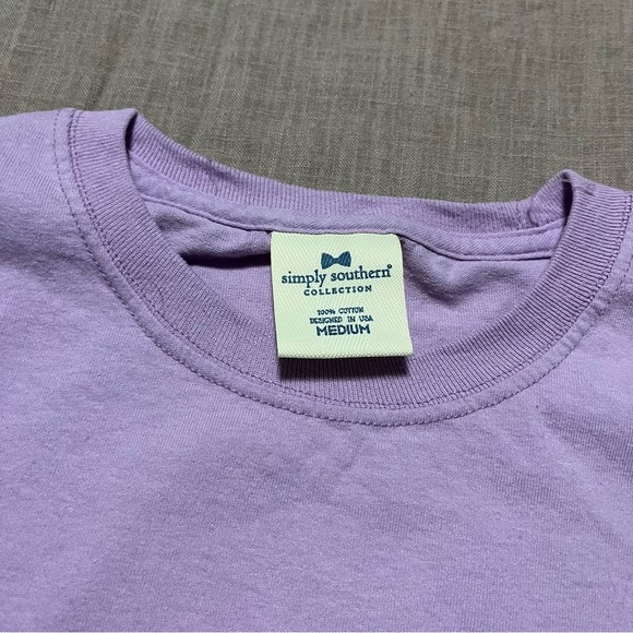 Simply Southern Medium Light Purple Tee Jeep back graphic bold colors summer - Picture 4 of 7